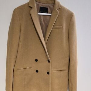 Banana Republic Tan Double-Breasted Blazer